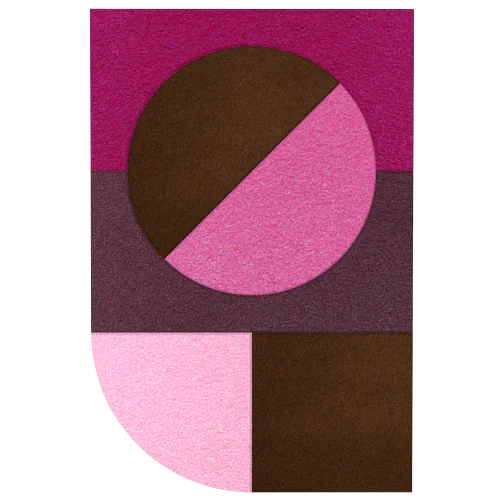 Acoustic Wall Art Panels FAN 3 macaroon swatch on white background Decormania UK